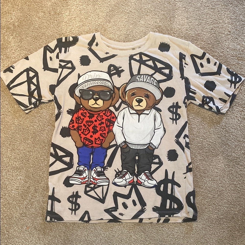 Bailey Take That Bears Savage Graphic T-Shirt Size LARGe (14-16)